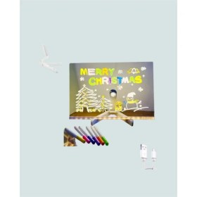 Resim Çocuklar Için Renkli LED Mesaj Tahtası – Neon Kalemli, Eğlenceli ve Yaratıcı Yazı Panosu 