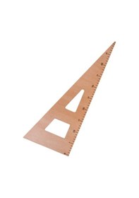 Resim Üçgen Riga Cetvel 45 Cm Kahverengi 