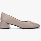 Resim Valmenti Kadın Hakiki Deri Vizon Topuklu Ayakkabı 33 Zc-7716 Bn Ayk Sk24-25 Vızon Dr Vizon 