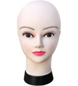 Resim Suntek Kadın Kel Manken Kafası Peruk Ekran Modeli Pembe 