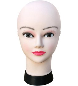 Resim Suntek Kadın Kel Manken Kafası Peruk Ekran Modeli Pembe 