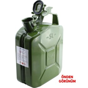 Resim Nzb Metal Dayanıklı Araç Benzin Akaryakıt Mazot Taşıma Doldurma Depolama Bidon Bidonu 5 Lt 