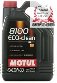 Resim Motul 8100 Eco-clean C2 0w-30 Tam Sentetik Motor Yağı 5 L 