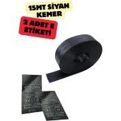 Resim Siyah Renk Emniyet Kemeri 15mt. Etiket Hediyeli 