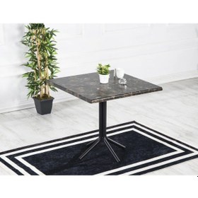 Resim Avvio Zen 2 Kişilik Verzalit 80x80 Yemek Masası Takımı-mutfak Masası Takımı Kahve Kahve 