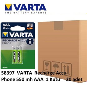 Resim Varta 58397-2 Şarjlı Pil Aaa 550mah 20 Adet 