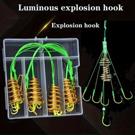 Resim 4 adet Bahar Parıltı saç tokası - Balıkçılık, Av ve Dış Mekan Ekipmanları için Anti-Tangle Çok Renkli Bahar saç tokası, Dayanıklı Metal Yapı ile Canlı Renkler (Karışık) 