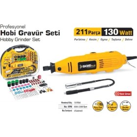 Resim Sgs 5260 Hobi Gravür Seti 130 Watt 211 Parça 