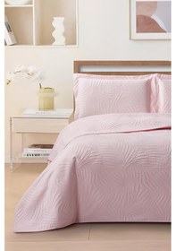 Resim Prag Elyaf Dolgulu Çift Kişilik 240x260 Cm Yatak Örtüsü Pudra Pudra 