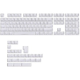 Resim Contourline Keycaps 130 Adet Klavye Tuşu Tam Set Çatlak Işıklı Tuş Takımı 