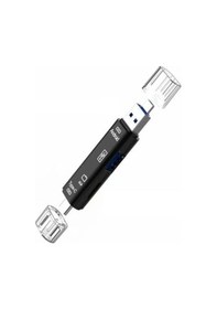 Resim 3'ü 1 Arada Micro Usb - Type C - Usb Telefon Adaptörü Ve Okuyucu + 64 Gb Micro Sd Kart li 