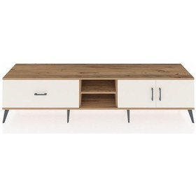 Resim Hyperion Tv Ünitesi 2 Raflı Tek Çekmeceli 2 Kapaklı 220x44x51 Çam-aytaşı Aytası/aytası - Atlas Çam 