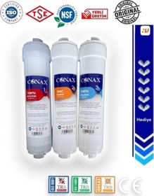 Resim Conax Tüm Kapalı Kasalar Için 3’lü Inline Ön Filtre Seti (ORJİNAL YENİ SERİ) 