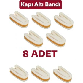 Resim Nistabolje 8 Adet Yapışkanlı Kapı Altı(Eşik) Bandı Isı Yalıtım Süngeri 90 cm 