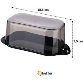 Resim Zaya Home Buffer® Kilitli Plastik Kapaklı Kahvaltılık Tereyağlık Peynirlik Erzak Saklama Kabı AP-9428 
