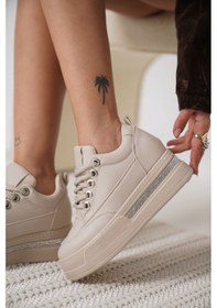 Resim Alice Kadın Bej Gizli Topuklu Sneaker Bej 