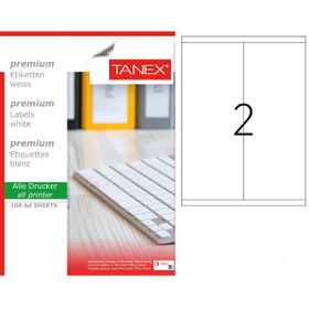 Resim Tanex Tw-2380 105X280MM Lazer Etiket 100'lü Paket 