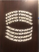 Resim Toyotires Motosiklet Ve Otomobil Lastik Yazısı Sticker Arma Uyumlu 