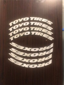 Resim Toyotires Motosiklet Ve Otomobil Lastik Yazısı Sticker Arma Uyumlu 