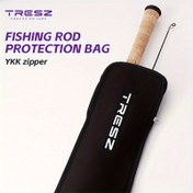 Resim TRESZ Dayanıklı Balıkçılık Kamışı Kılıfı - Kalın, Esnek Polyester Karışımı, Taşınabilir Sinek Balıkçılığı Kamışı Koruyucu Çanta, Siyah 