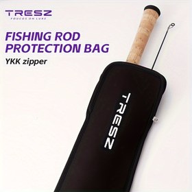 Resim TRESZ Dayanıklı Balıkçılık Kamışı Kılıfı - Kalın, Esnek Polyester Karışımı, Taşınabilir Sinek Balıkçılığı Kamışı Koruyucu Çanta, Siyah 