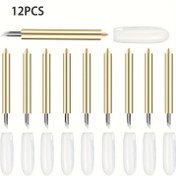 Resim 12 adet Derin Nokta Yedek Bıçaklar, Maker 3/Maker/Explore 3/Explore Air 2/Air ile Uyumlu, Metal/Sunı Deri, El Sanatları/EVA Köpük Kesmek için Derin Nokta Bıçaklar, Manyetik 