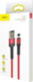 Resim Baseus Cafule 2.4 A Lightning 1 Metre Şarj Kablosu Kırmızı CALKLF-G09, sıfır 
