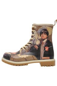 Resim Dogo Kadın Vegan Deri Çok Renkli Uzun Bot - Warner Bros Harry And Hedwig Harry Potter Tasarım 