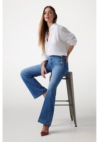 Resim Guess New Faye Skinny Fit Kadın Jean Pantolon W5ga0pd5q01 Mavi 