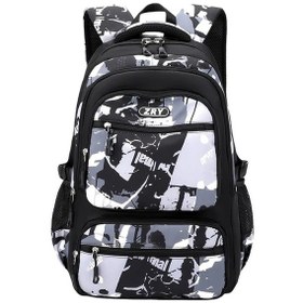 Resim Maxaccess 1 Parça Hafif Okul Sırt Çantası Multicolor Style 1 Gençler İçin Siyah Beyaz Kamuflaj Desen Multicolor 