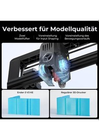 Resim Creality Ender-3 V3 Ke 3d Yazıcı, 500 Mm/sn Daha Yüksek Baskı Hızı Otomatik Tesviyeli Fdm Yazıcı, Sprite Direct Extruder'lı 3d Yazıcı, Baskı Boyutu 220x220x240mm 