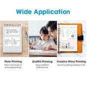 Resim Pazly Mini Bluetooth Termal Yazıcı, Taşınabilir Panda Şekilli, 1 Rulo Kağıt Dahil, 1000mah Pil, Siyah Siyah 