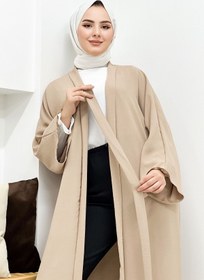 Resim CNG MODA Kuşaklı Aerbin Uzun Kimono 