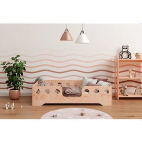 Resim Montessori Yatak Ahşap Beşik Karyola Çocuk Ve Bebek Yatak Ahşap 