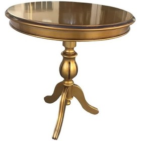 Resim Fiskos Baba Ayak Model Parlak Ihlamur Ağacı Ayak Parlak Gold Mdf N11.2465 