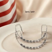Resim 1 Çift Kancalı Metal Dişler - Öğretim Modelleri için Pembe Mor Diş Dekorasyonları, Halloween Noel Şükran Günü ve Paskalya Parti Aksesuarları, Erkek & Kadınlar için Unisex Diş Aksesuarları 