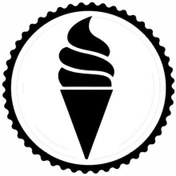 Resim Külahta Dondurma Tasarım Sticker 20 X 20 Cm 