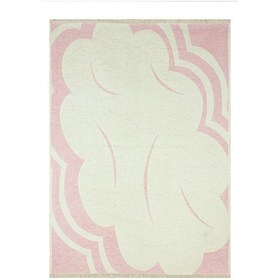 Resim Vl Çift Taraf Yıkanabilir Kaymaz Taban Bulut Temalı Mavi Dekoratif Çocuk Odası Halısı Pembe 