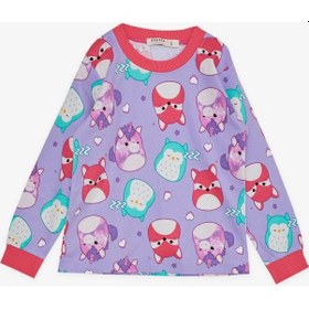 Resim Breeze Kız Çocuk Pijama Takımı Sevimli Hayvancıklar Desenli 1-4 Yaş, Lila-lila Lila 