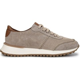 Resim Tamer Tanca Erkek Hakiki Deri Bej Süet Sneakers & Spor Ayakkabı 870 1345 Erk Ayk Y25 Bej Suet Bej 