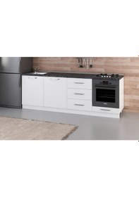 Resim Minar 240 Cm Mutfak Dolabı Beyaz 240-B7-Alt Modül Beyaz 