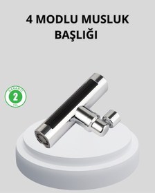 Resim Tek 360 Dönebilen Musluk Başlığı 4 Fonksiyonlu Su Tasarruflu Ve Dayanıklı Najmaddin Diğer 