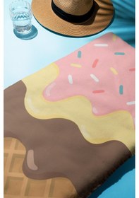 Resim Dijital Baskı Plaj Deniz Havlusu Dondurma Desenli Peştamal Hvl0201 Renkli 