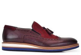 Resim Bordo Günlük Loafer Erkek Ayakkabı -11525- 