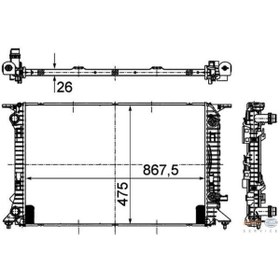 Resim BEHR Cr 910 000p 8k0121251k Audı Tüm Araçlar Su Radyatörü A4-a5 1.8 Tfsi 2.0 Tdi Otm.(868X475) 