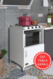 Resim Kenzlife Ocak Dolabı Revbahar Byz 85*60*56 Hazır Mutfak Klasik Set Üstü Ocak Için Arkalıksız 