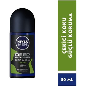 Resim NIVEA Men Erkek Roll-on Deodorant Deep Dimension Amazonia 50ml, 48 Saat Anti-perspirant Ter Koruması 