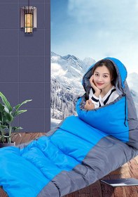 Resim EFSANE KAMP - Uyku Tulumu 1.6kg 0°C -+15°C - Mavi/Gri 