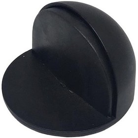 Resim Yarım Ay Yapışkanlı Kapı Yer Zemin Tamponu Stoper Siyah 3,5 Cm 