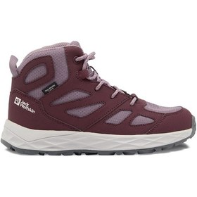 Resim Jack Wolfskın Jack Wolfskın Unısex Çocuk Outdoor Bot Woodland 2 Texapore Mid Mürdüm 2700 Mürdüm 